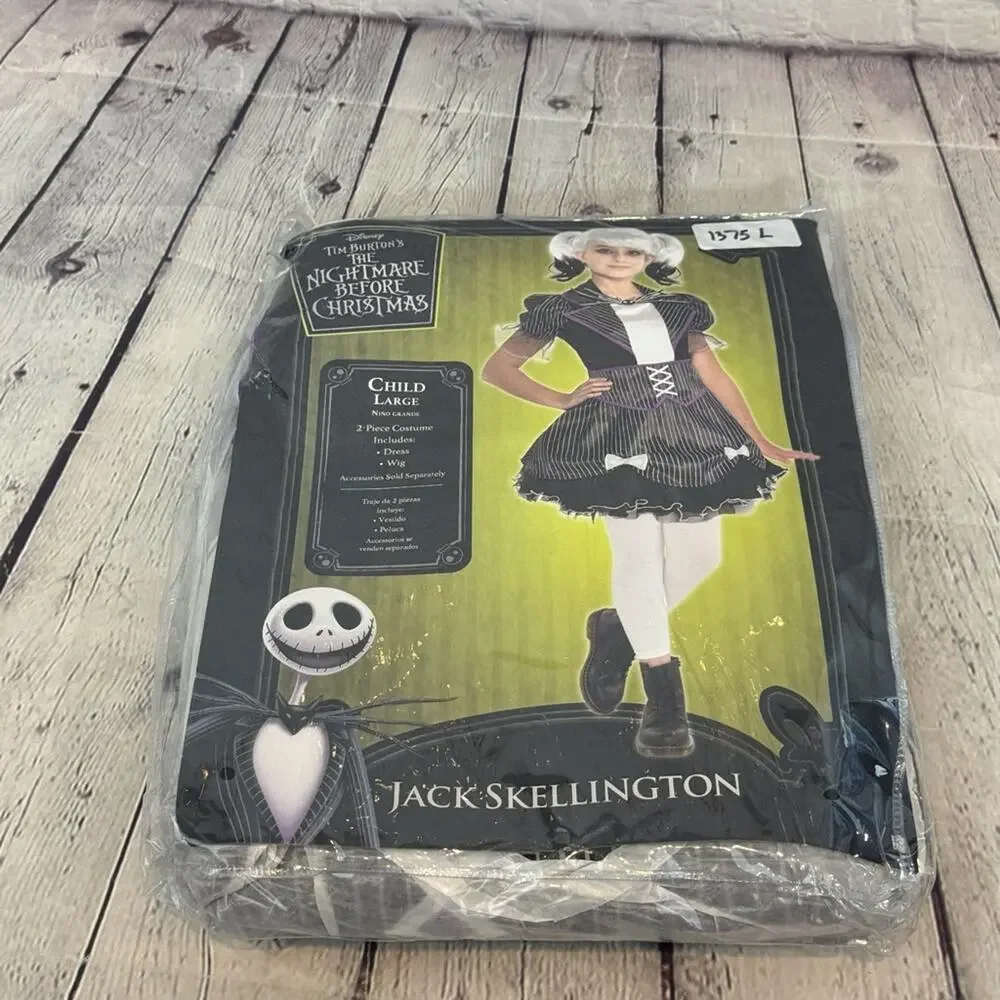 Disney Nightmare Before Christmas Jack Skellington Girl’s Costume - Picture 1 of 4